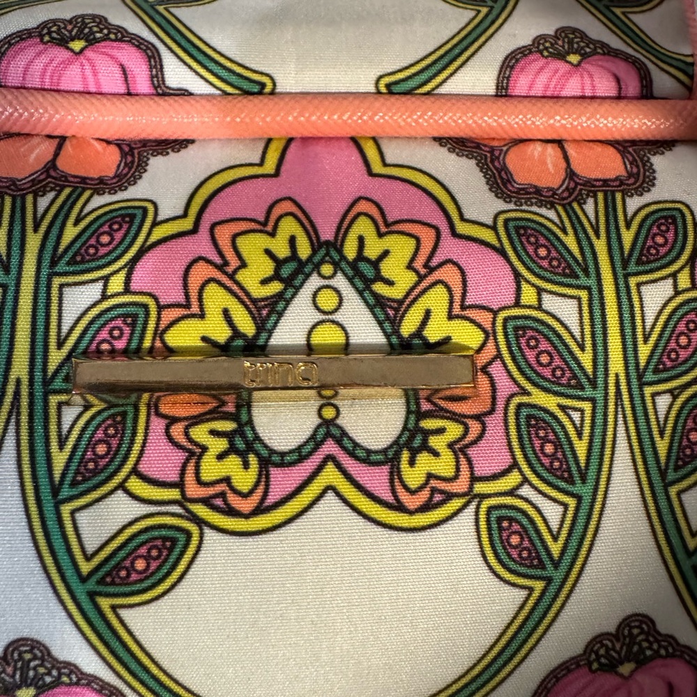 Trina Turk Hanging Cosmetic Bag Floral Travel Toiletry Organizer - Picture 4 of 5